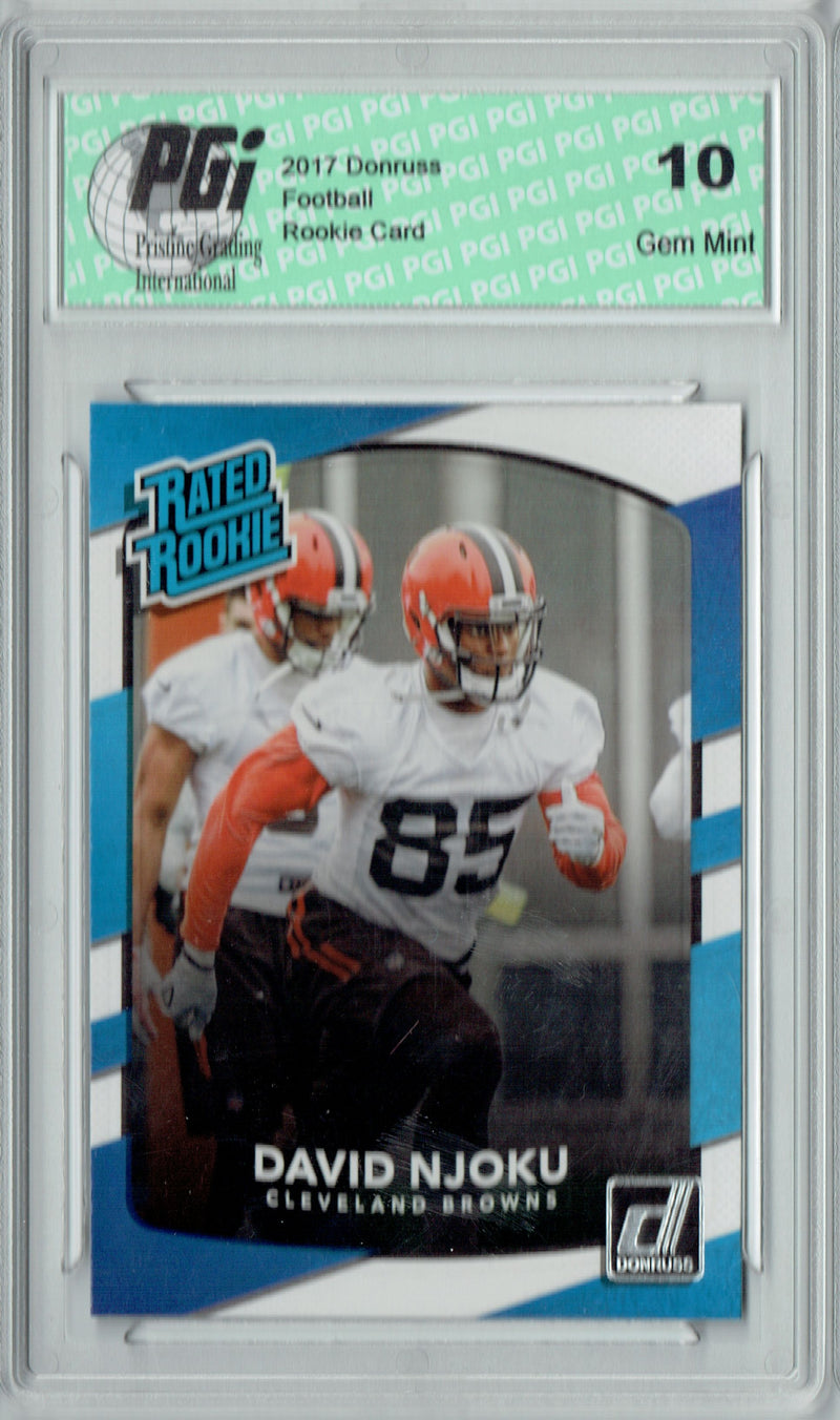 David Njoku 2017 Donruss #314 Rated Rookie Card PGI 10