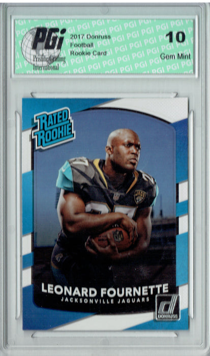 Leonard Fournette 2017 Donruss #319 Rated Rookie Card PGI 10