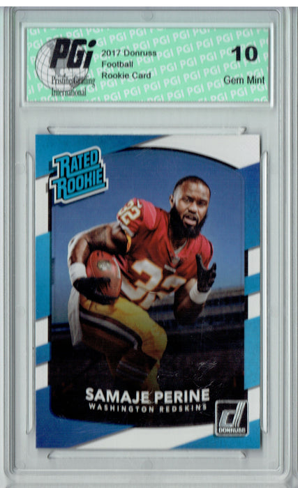 Samaje Perine 2017 Donruss #306 Rated Rookie Card PGI 10