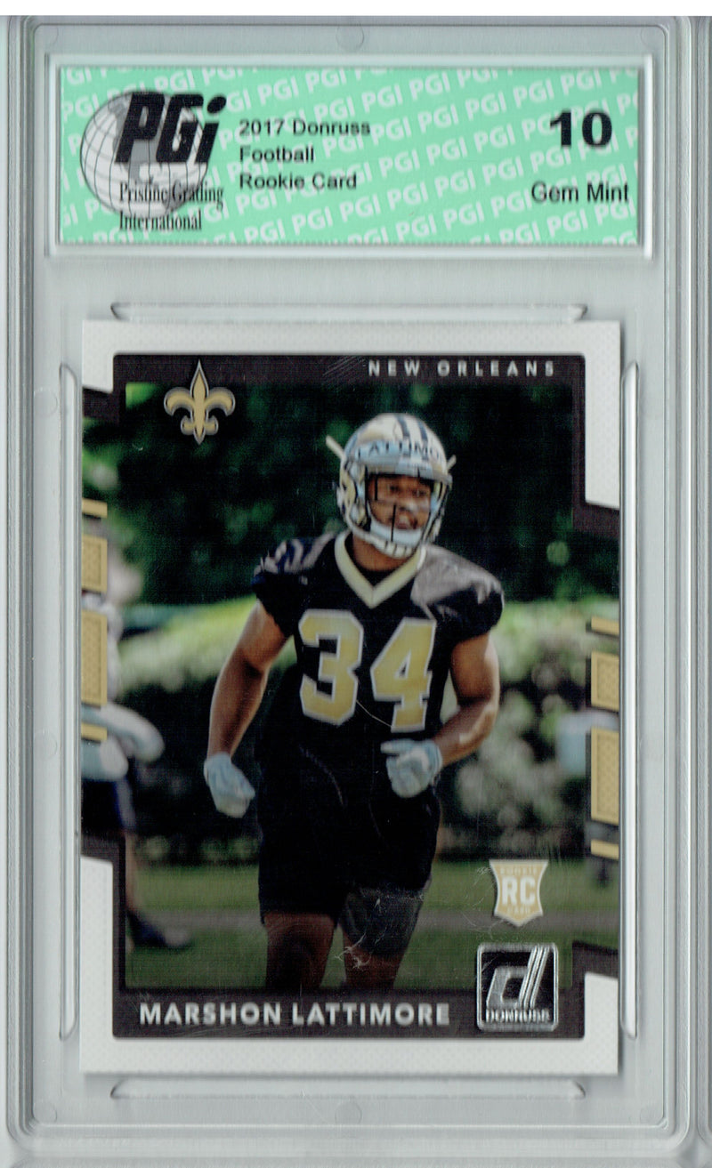 Marshon Lattimore 2017 Donruss #386 Rookie Card PGI 10