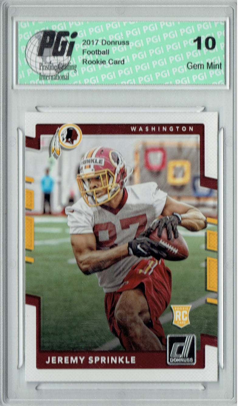 Jeremy Sprinkle 2017 Donruss #365 Rookie Card PGI 10