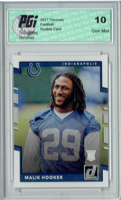 Malik Hooker 2017 Donruss #368 Rookie Card PGI 10