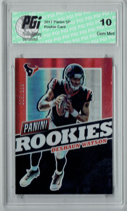 Deshaun Watson 2017 Panini SP #FB26 SP 399 Made Rookie Card PGI 10