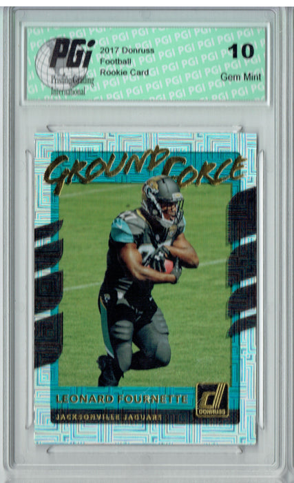 Leonard Fournette 2017 Donruss #16 Ground Force Rookie Card PGI 10