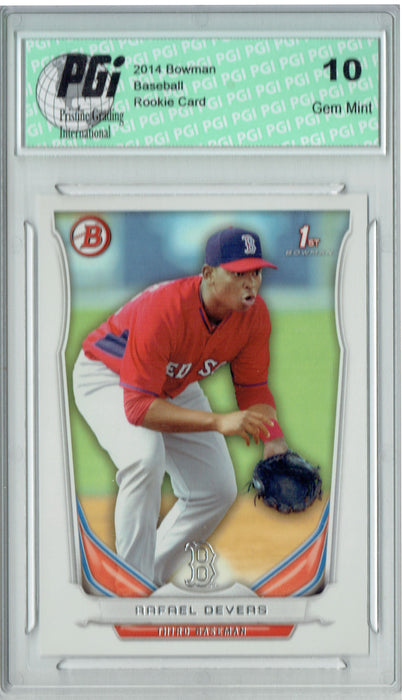 Rafael Devers 2014 Bowman #TP-37 Rookie Card PGI 10