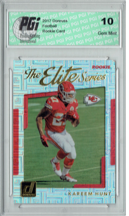 Kareem Hunt 2017 Donruss #23 The Elite Series Rookie Card PGI 10