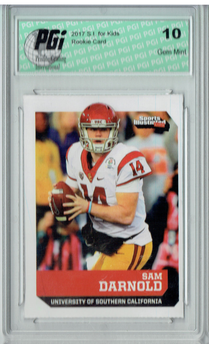 Sam Darnold 2017 S.I. for Kids #600 Rookie Card PGI 10 New York USC
