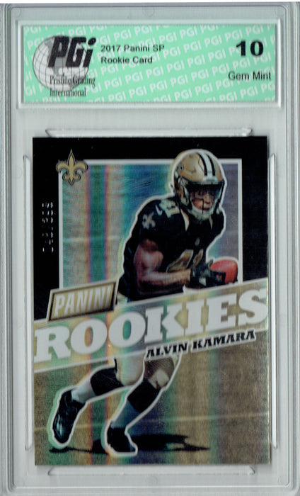 Alvin Kamara 2017 Panini #FB46 SP 399 Made Rookie Card PGI 10