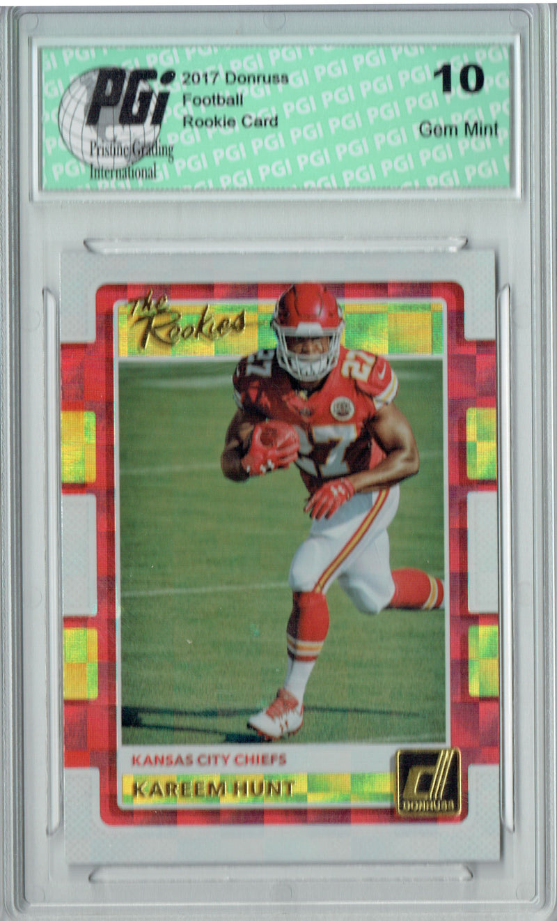 Kareem Hunt 2017 Donruss #23 The Rookies SP Rookie Card PGI 10