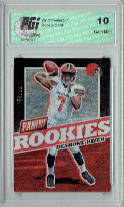 Deshone Kizer 2017 Donruss #FB40 Glitter SP, 99 Made Rookie Card PGI 10