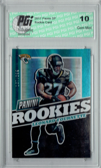 Leonard Fournette 2017 Panini #FB29 SP, 399 Made Rookie Card PGI 10