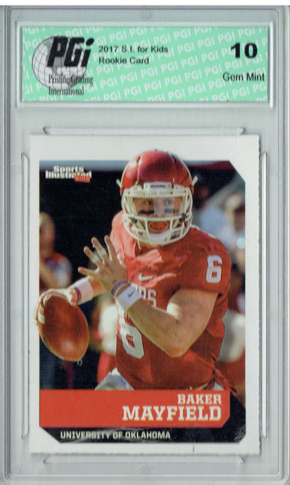 Baker Mayfield 2017 S.I. for Kids #632 Rookie Card PGI 10