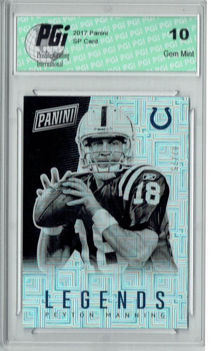 Peyton Manning 2017 Panini Squares SP #LEG15 Only 25 Made Card PGI 10