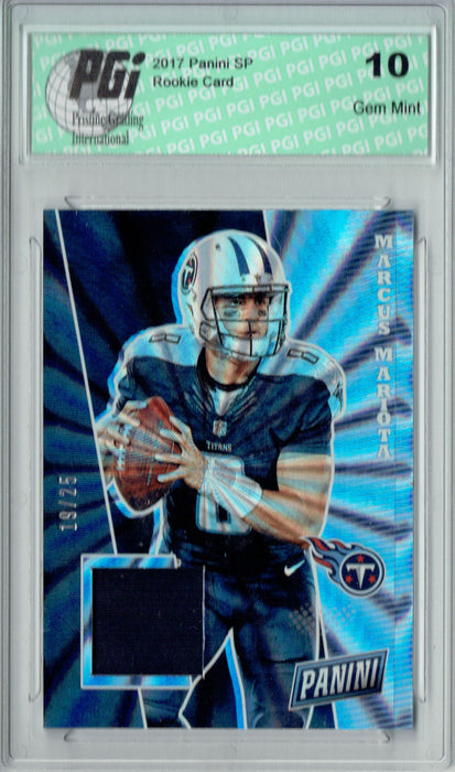 Marcus Mariota 2017 Panini Rainbow Jersey Card SP #MM #19/25 PGI 10