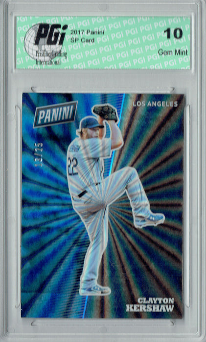 Clayton Kershaw 2017 Panini Rainbow SP #BB4 Only 25 Made Card PGI 10