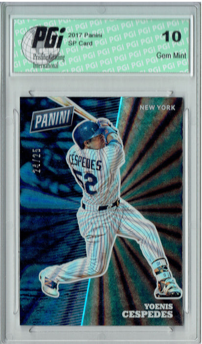 Yoenis Cespedes 2017 Panini Rainbow SP #BB19 Only 25 Made Card PGI 10