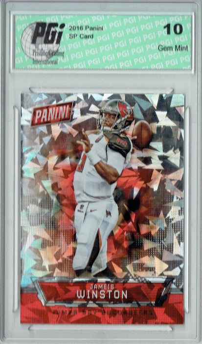 Jameis Winston 2016 Panini Cracked Ice #31 Only 25 Made Card PGI 10