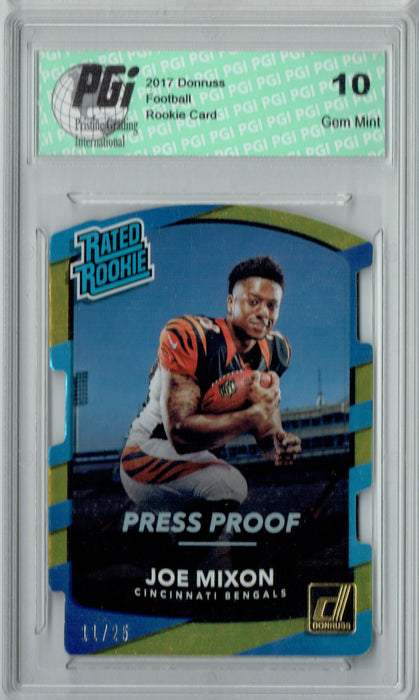 Joe Mixon 2017 Donruss #335 Die Cut Press Proof 25 Made Rookie Card PGI 10