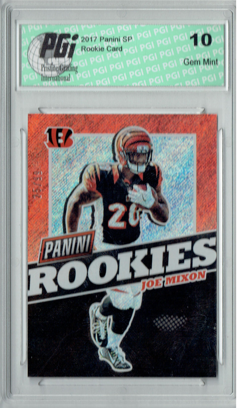 Joe Mixon 2017 Panini #FB43 Glitter SP 99 Made Rookie Card PGI 10