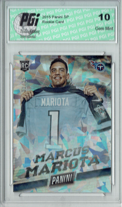 Marcus Mariota 2017 Panini Cracked Ice #25 Only 25 Made Rookie Card PGI 10