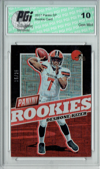 Deshone Kizer 2017 Panini SP #FB40 Squares SP, 25 Made Rookie Card PGI 10