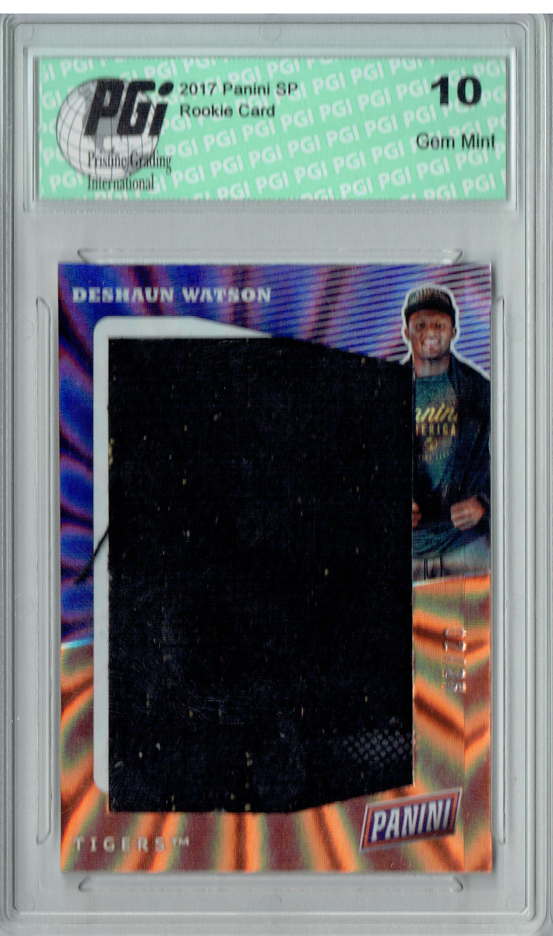 Deshaun Watson 2017 Panini #DW Towel Rainbow SP 25 Made Rookie Card PGI 10
