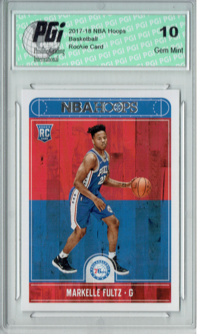 Markelle Fultz 2017-2018 Hoops #251 NBA Rookie Card PGI 10