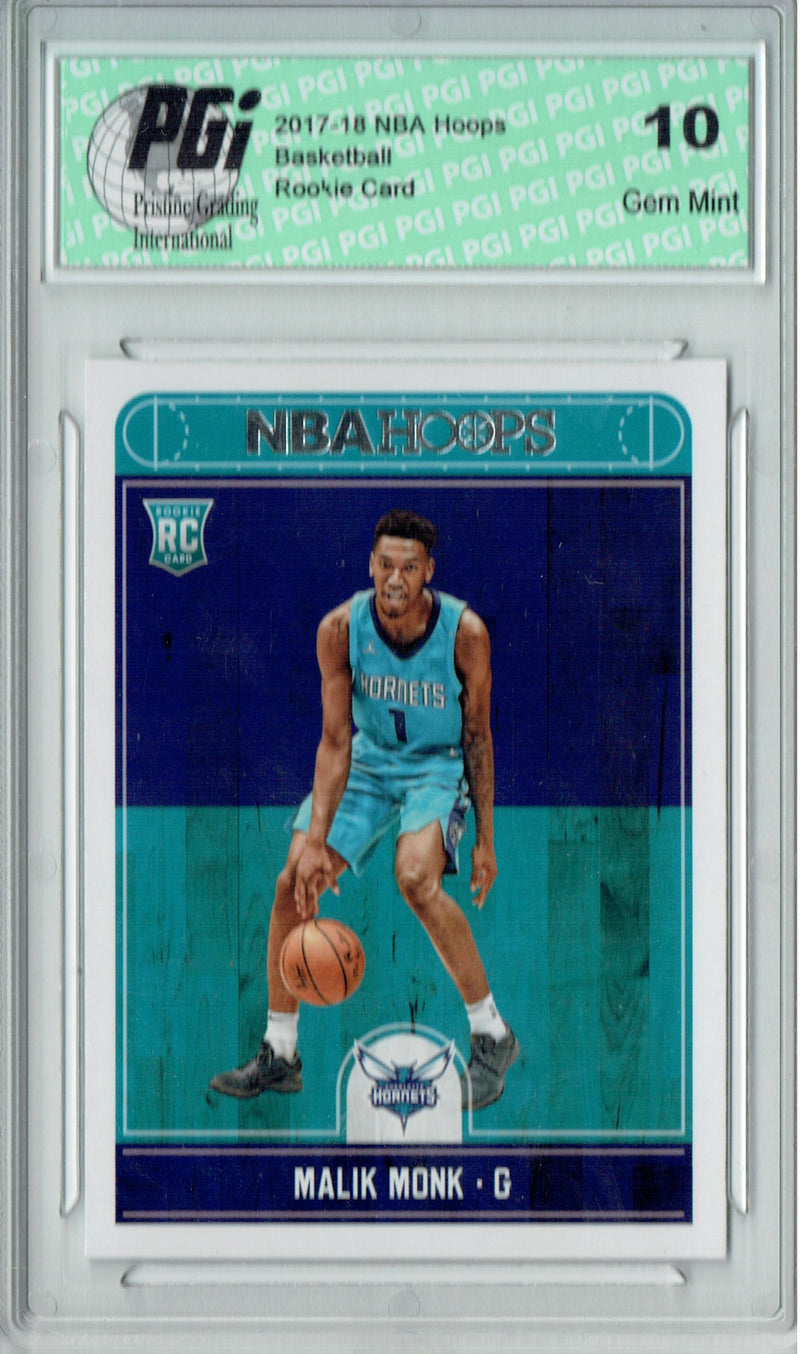 Malik Monk 2017-2018 Hoops #261 NBA Rookie Card PGI 10