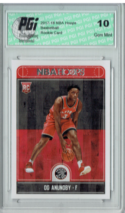 OG Anunoby 2017-2018 Hoops #273 NBA Rookie Card PGI 10