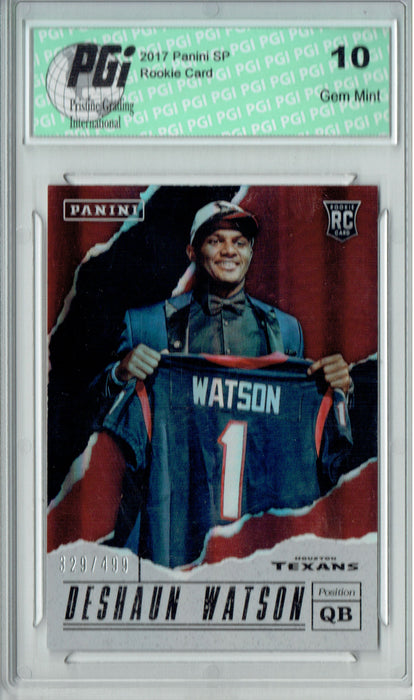 Deshaun Watson 2017 Panini SP #36 SP 499 Made Rookie Card PGI 10