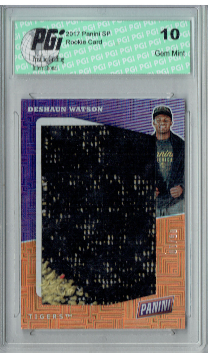 Deshaun Watson 2017 Panini #DW Squares Towel #6/10 Rookie Card PGI 10