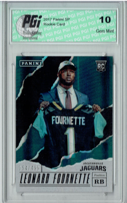 Leonard Fournette 2017 Panini #39 SP, 499 Made Rookie Card PGI 10