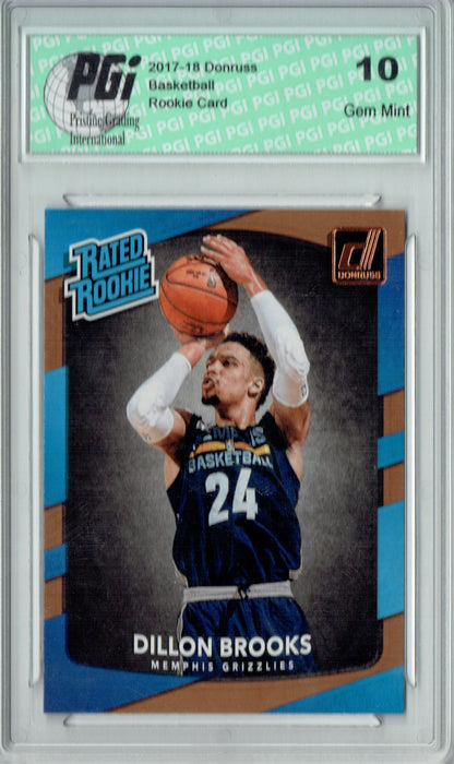 Dillon Brooks 2017-2018 Donruss #152 NBA Rated Rookie Card PGI 10