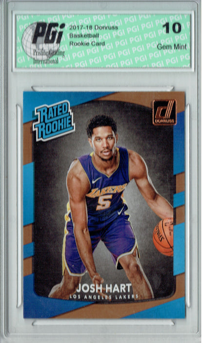 Josh Hart 2017-2018 Donruss #171 NBA Rated Rookie Card PGI 10