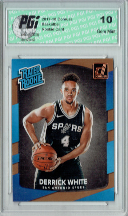 Derrick White 2017-2018 Donruss #172 NBA Rated Rookie Card PGI 10