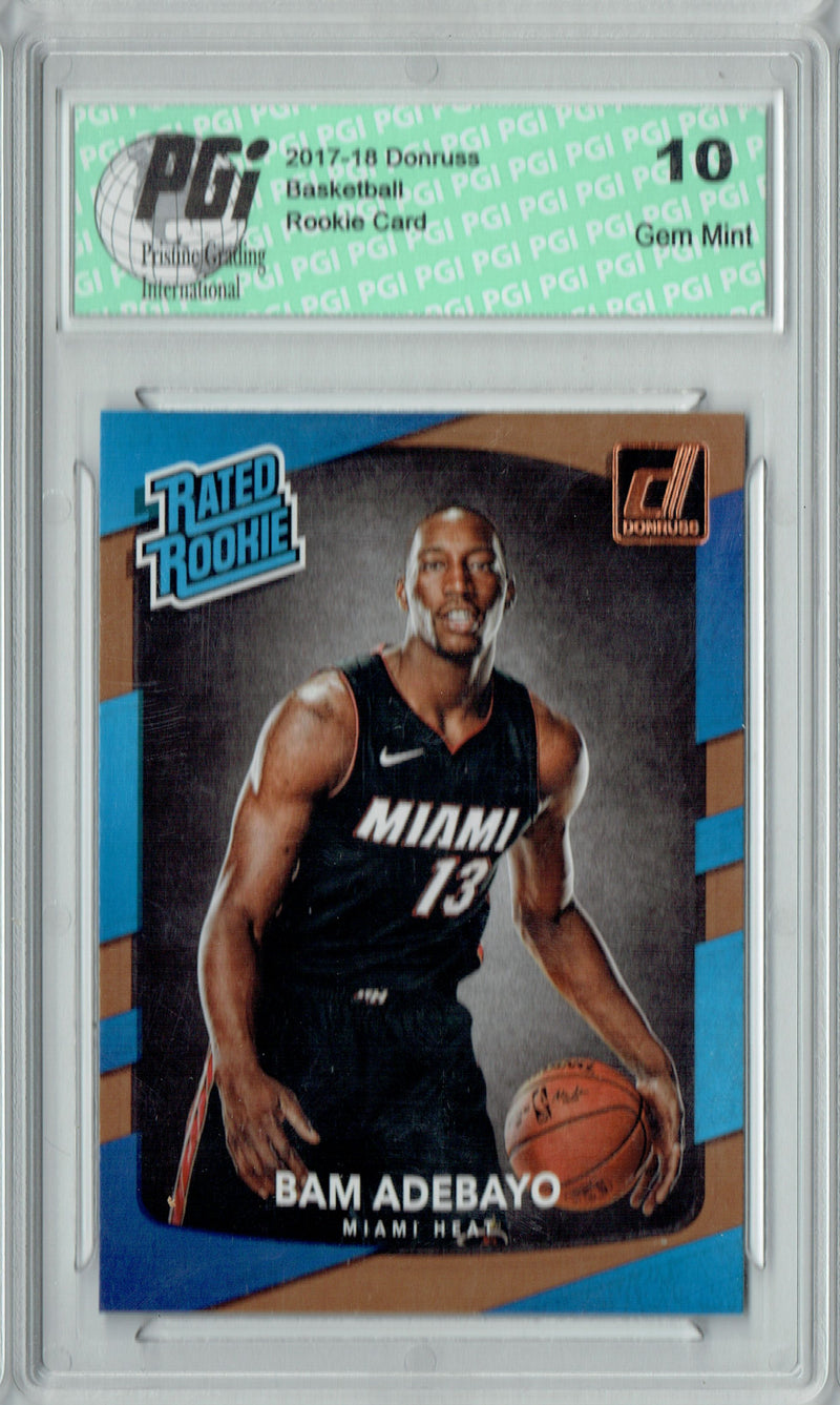 Bam Adebayo 2017-18 Donruss #187 NBA Rated Rookie Card PGI 10