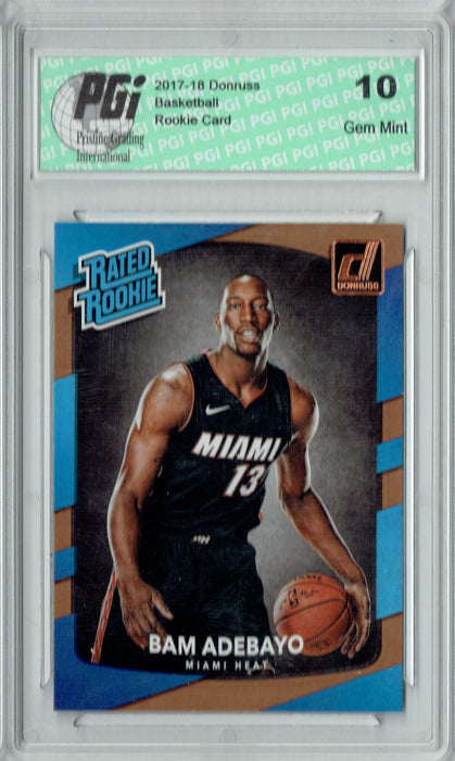 Bam Adebayo 2017-2018 Donruss #187 NBA Rated Rookie Card PGI 10