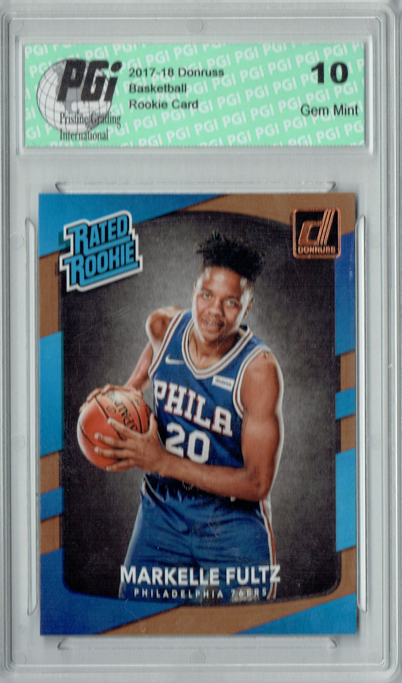 Markelle Fultz 2017-18 Donruss #200 NBA Rated Rookie Card PGI 10