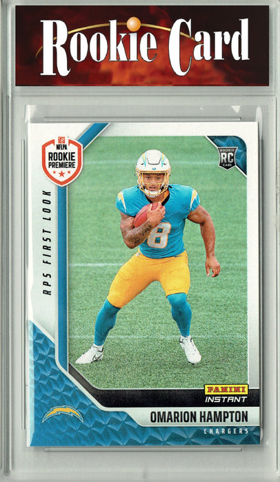 Certified Mint+ Omarion Hampton 2025 Panini Instant #RPSFL-23 RPS First Look Rookie Card Los Angeles Chargers