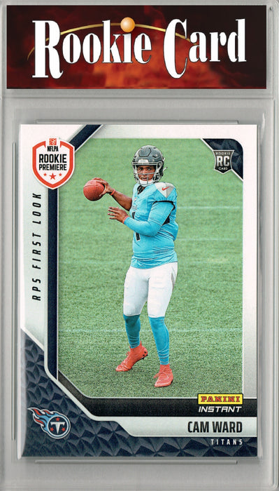 Certified Mint+ Cam Ward 2025 Panini Instant #RPSFL-4 RPS First Look Rookie Card Tennessee Titans