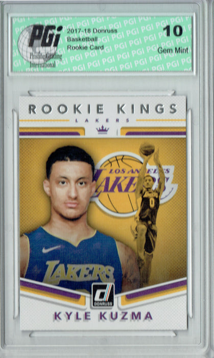 Kyle Kuzma 2017 Donruss #25 Rookie Kings SSP Rookie Card PGI 10