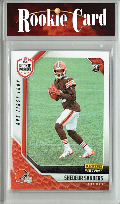 Certified Mint+ Shedeur Sanders 2025 Panini Instant #RPSFL-30 RPS First Look Rookie Card Cleveland Browns