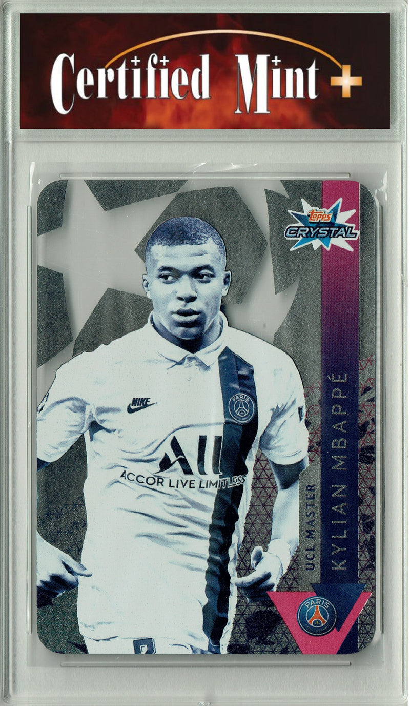 Certified Mint+ Kylian Mbappe 2019 Topps Crystal #116 Silver Acetate Parallel Rare Trading Card Paris St. Germain
