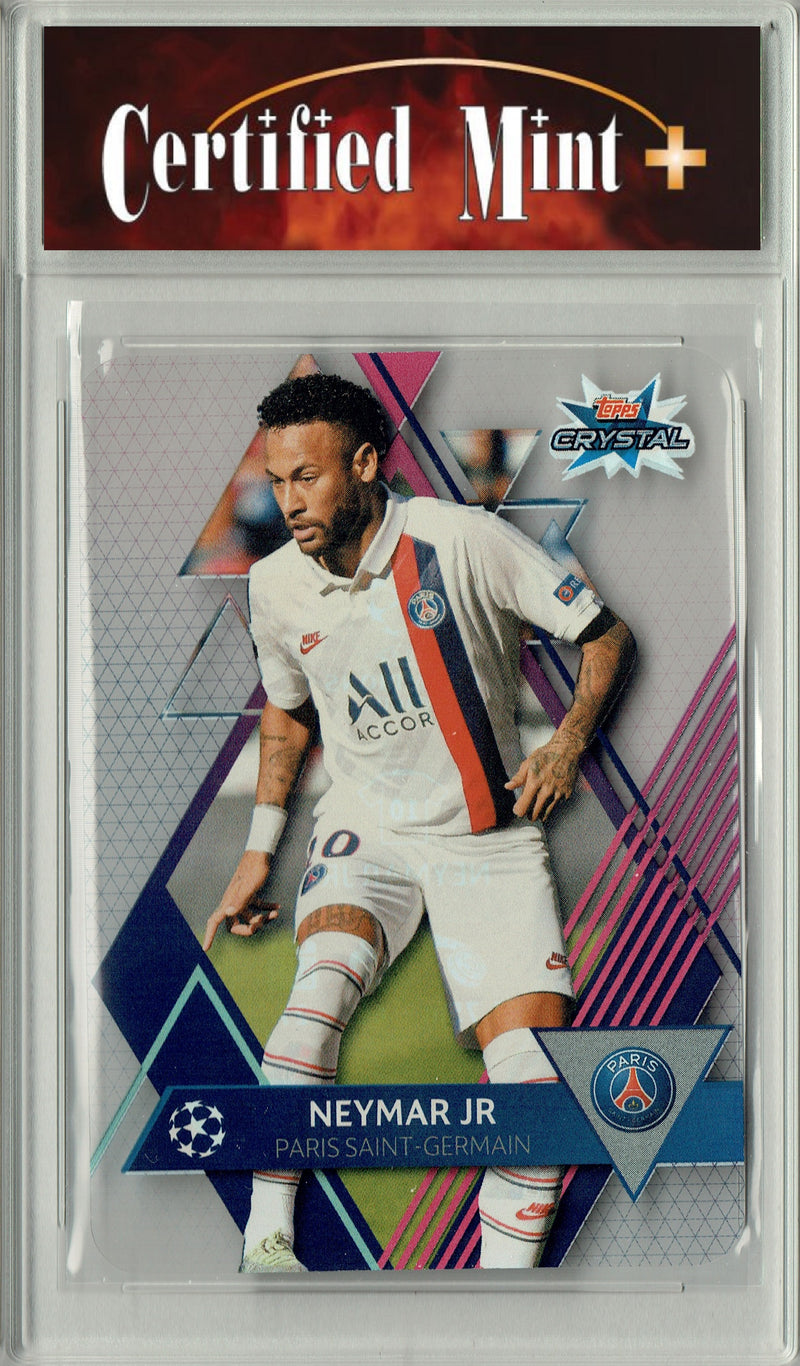 Certified Mint+ Neymar Jr. 2019 Topps Crystal #76 Acetate Parallel Rare Trading Card Paris St. Germain