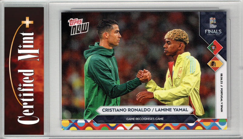 Certified Mint+ Lamine Yamal 2025 Topps Now #8 Game Recognises Game Rare Trading Card