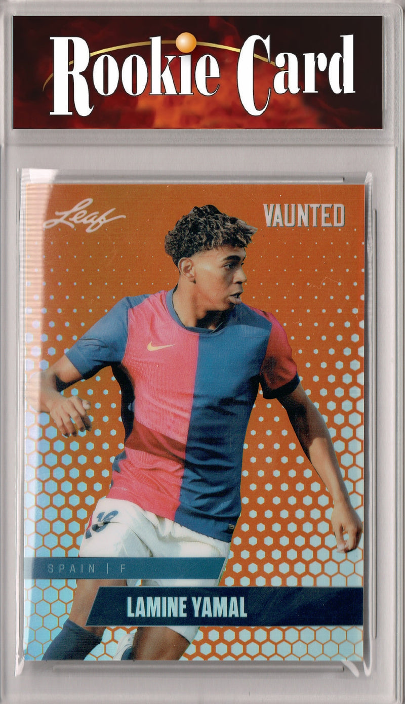Certified Mint+ Lamine Yamal 2024 Leaf Vaunted Metal #VM-09 Orange Only 3 Made Rookie Card Barcelona