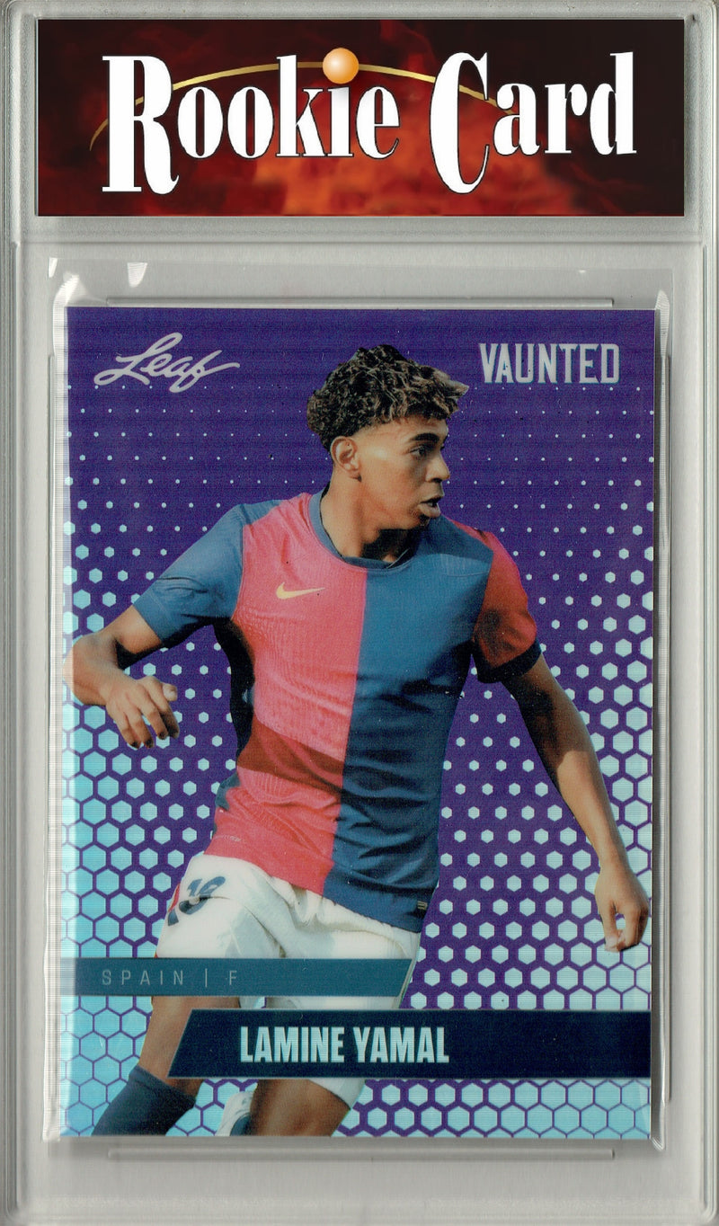 Certified Mint+ Lamine Yamal 2024 Leaf Vaunted Metal #VM-09 Purple 15 Made Rookie Card Barcelona