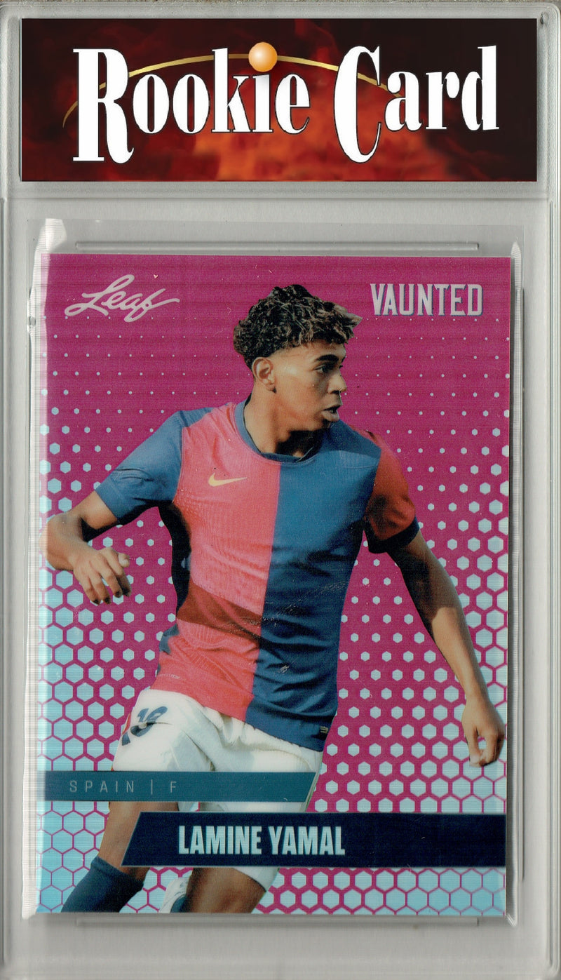 Certified Mint+ Lamine Yamal 2024 Leaf Vaunted Metal #VM-09 Pink 10 Made Rookie Card Barcelona