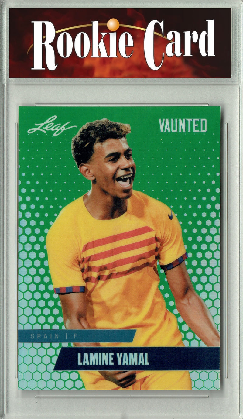 Certified Mint+ Lamine Yamal 2024 Leaf Vaunted Metal #VM-10 Green 5 Made Rookie Card Spain