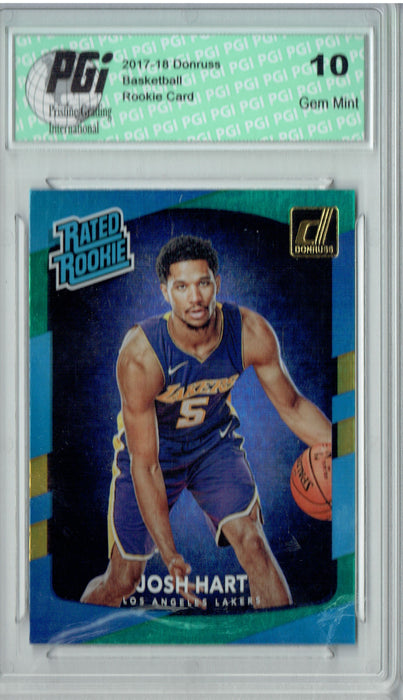 Josh Hart 2017 Donruss #171 Blue Green Laser SP Rookie Card PGI 10